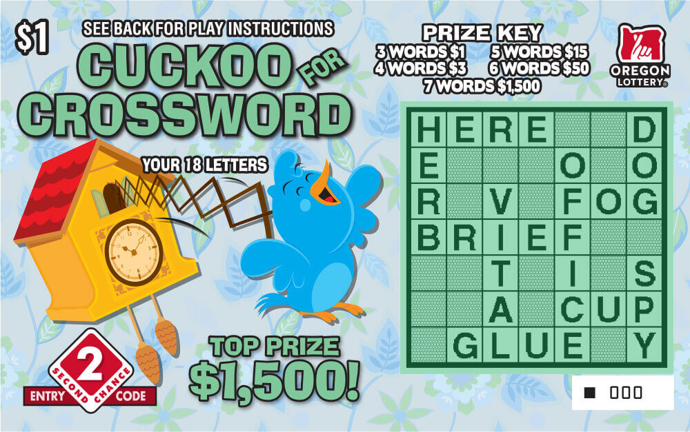 Cuckoo for Crossword Lottery Scratch Tickets Oregon Lottery