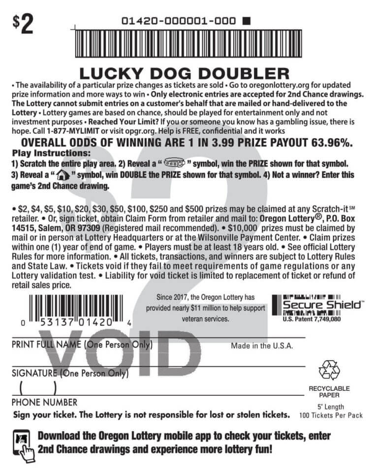 Lucky Dog Doubler – Lottery Scratch Tickets | Oregon Lottery