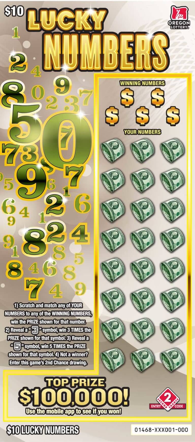 Lucky Numbers - Lottery Scratch Tickets | Oregon Lottery