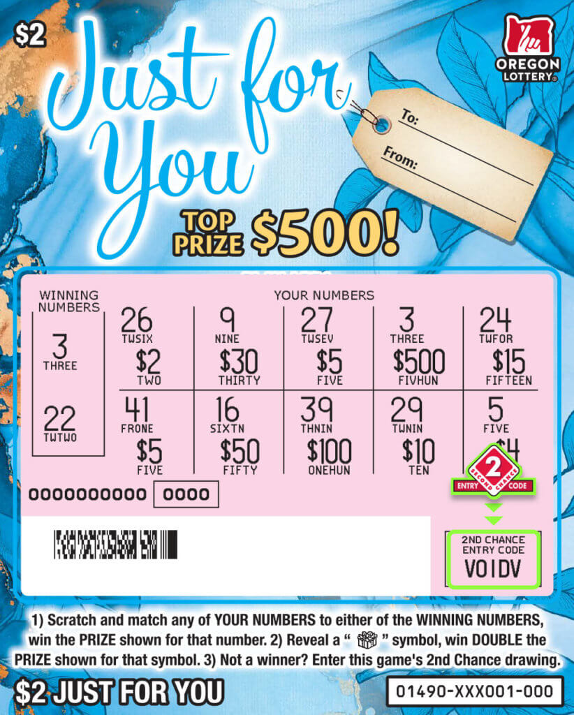 Just for You – Lottery Scratch Tickets | Oregon Lottery