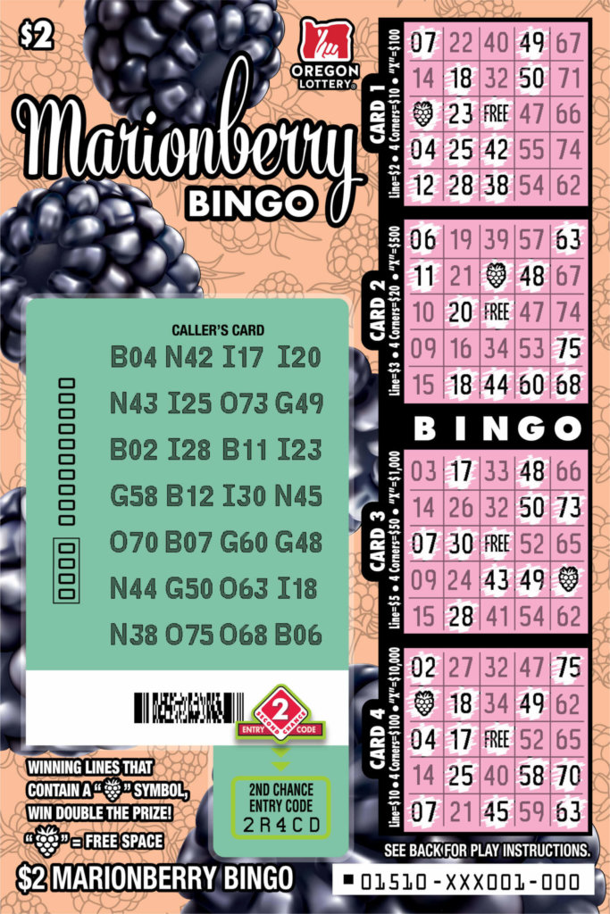 Marionberry Bingo Lottery Scratch Tickets Oregon Lottery