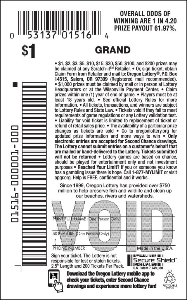 Grand - Lottery Scratch Tickets | Oregon Lottery