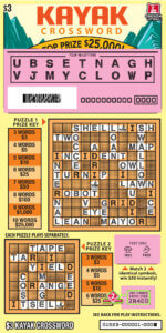 Kayak Crossword Lottery Scratch Tickets Oregon Lottery