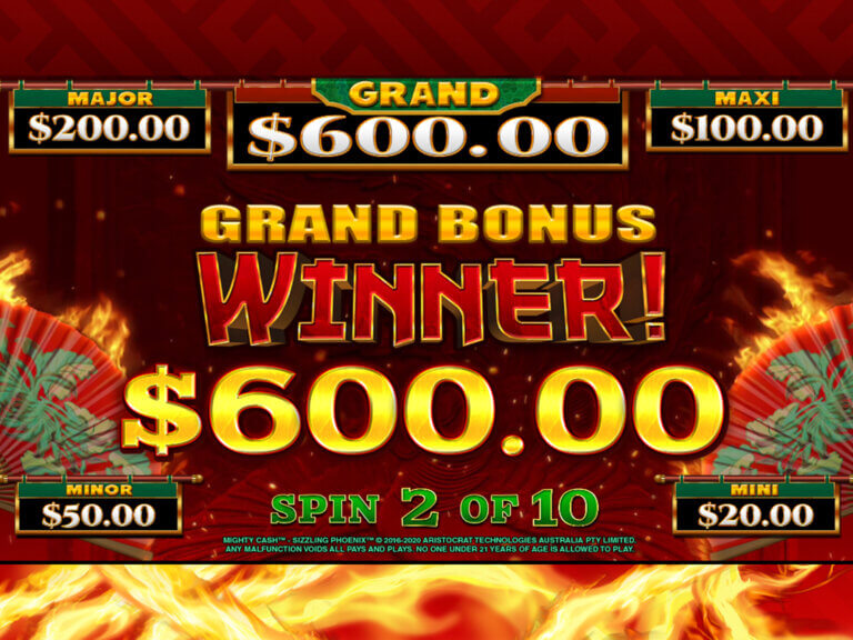 Sizzling Phoenix | Video Lottery Poker, Line Games & More