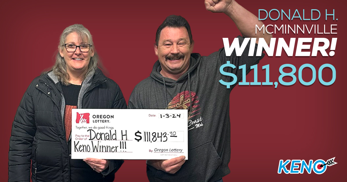 Donald H. Keno Winner Oregon Lottery