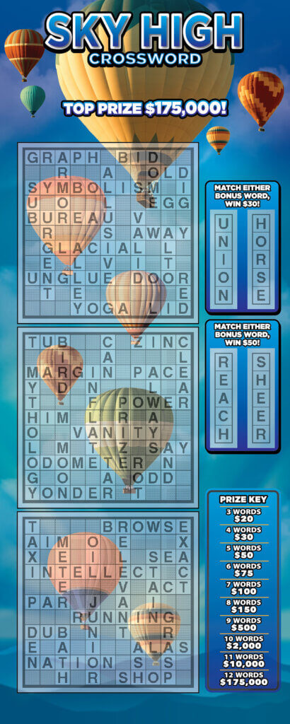 Sky High Crossword Lottery Scratch Tickets Oregon Lottery